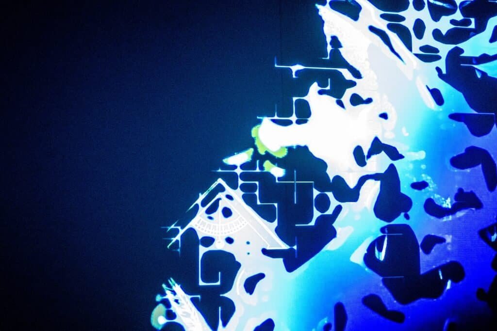 Abstract digital neural network glow representing AI reasoning