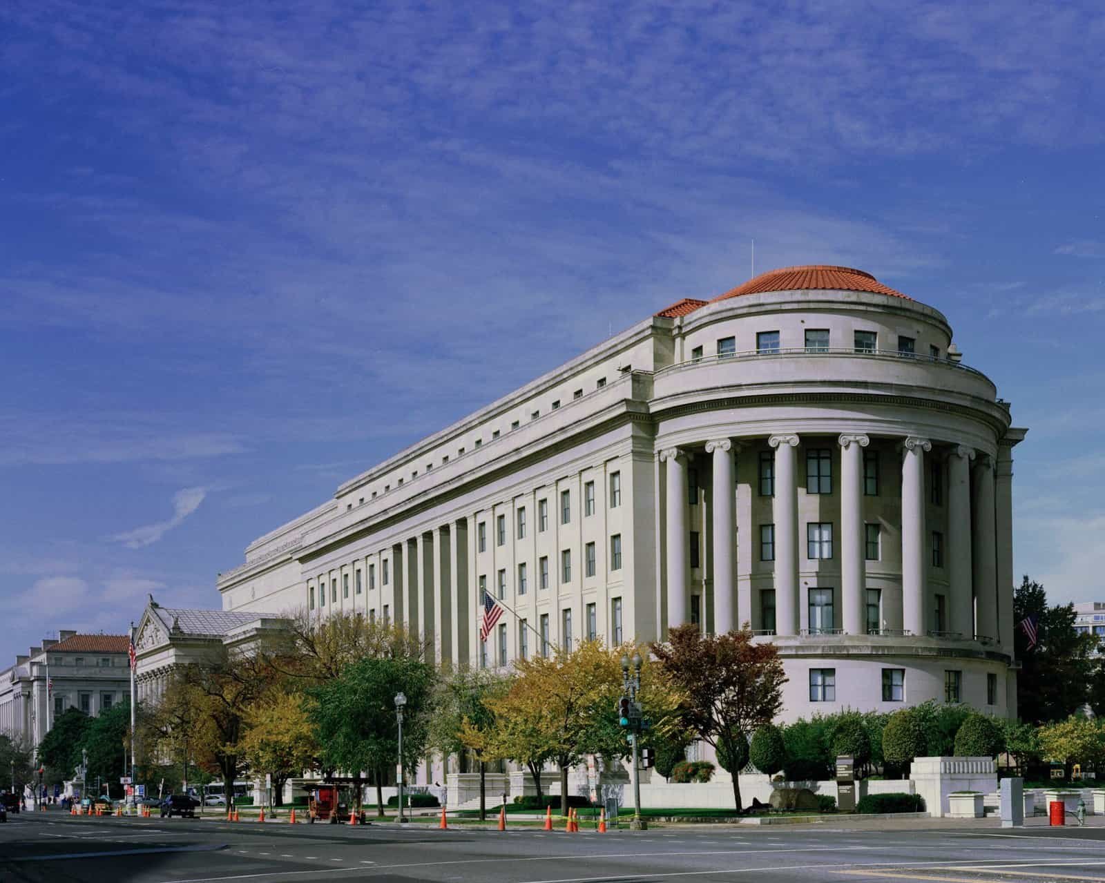 Exterior of the Federal Trade Commission Apex Building in Washington, D.C.
